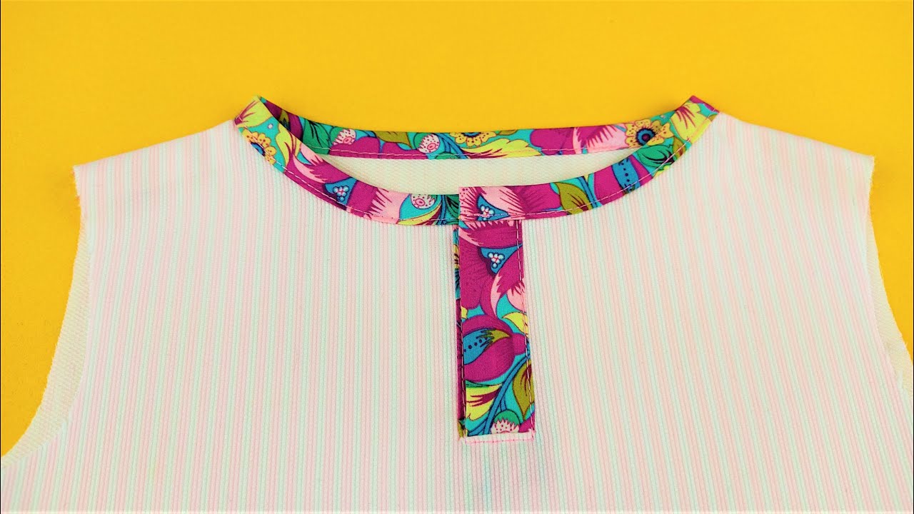 Cuello redondo con escote mao
