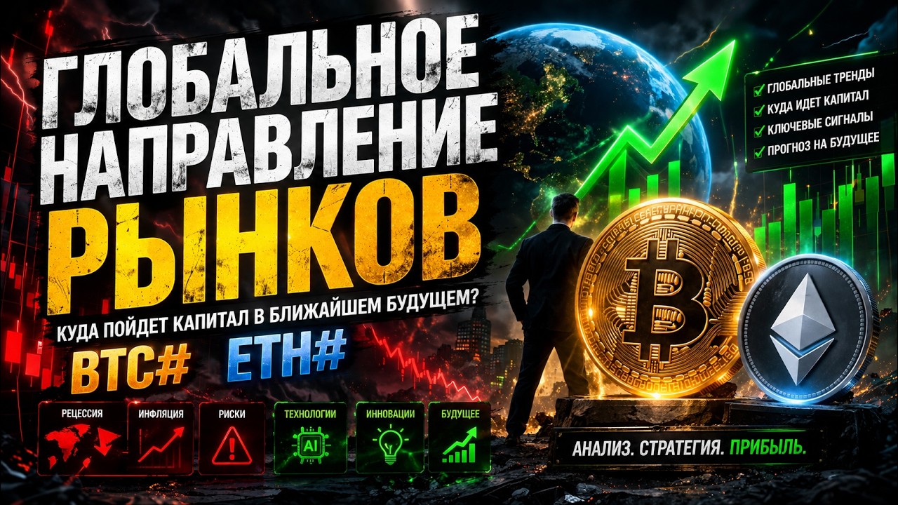 Глобальное направление рынков куда пойдет капитал в ближайшее будущие. BTC# ETH#