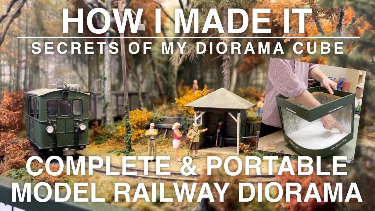 'Devil's Hill' Diorama Cube: Compact & portable model railway layout in H0e.