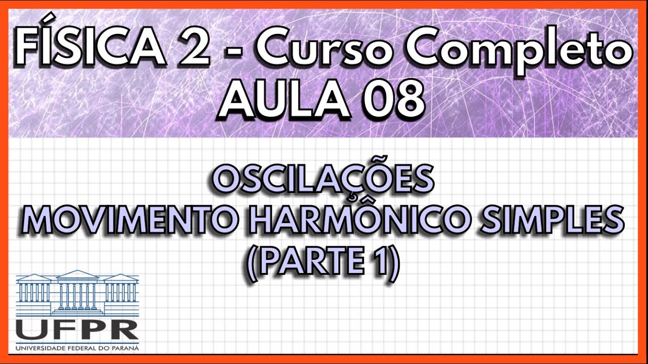 Física 2 - Aula 8 - Oscilações e Movimento Harmônico Simples (MHS) | UFPR 2021