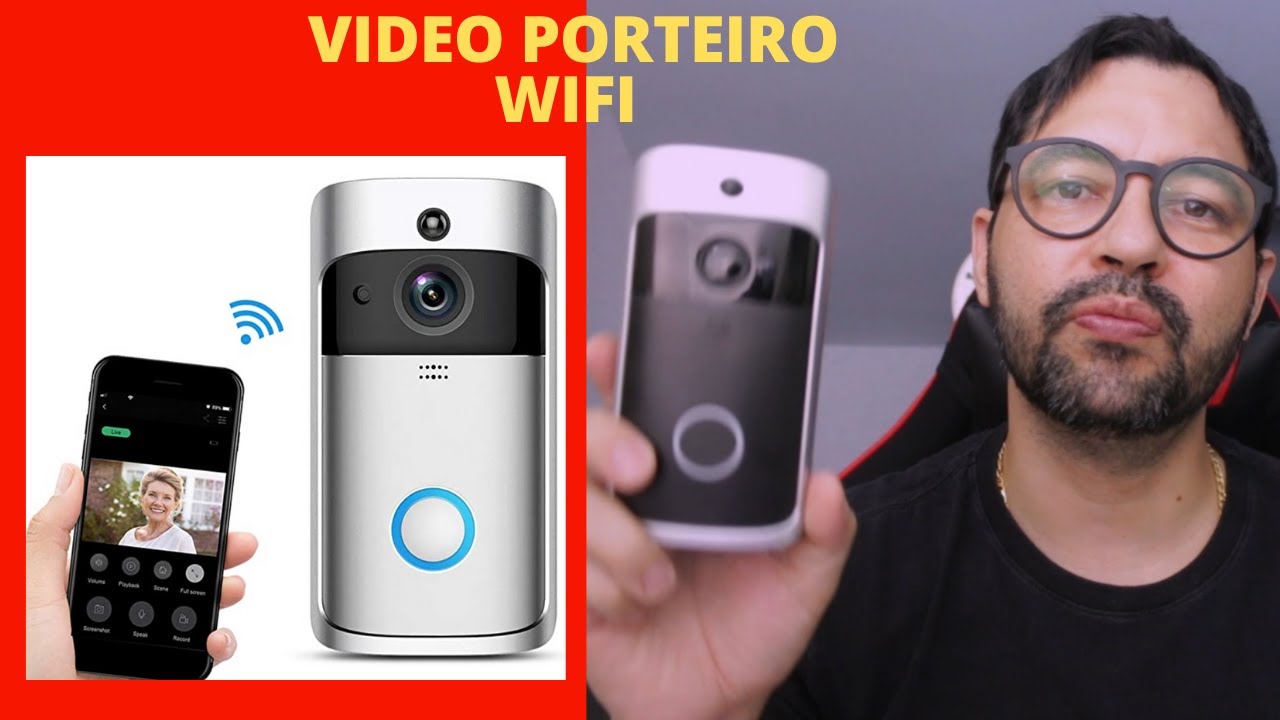 VIDEO PORTEIRO WIFI: Atenda sua porta de qualquer lugar do mundo! porteiro eletronico com camera