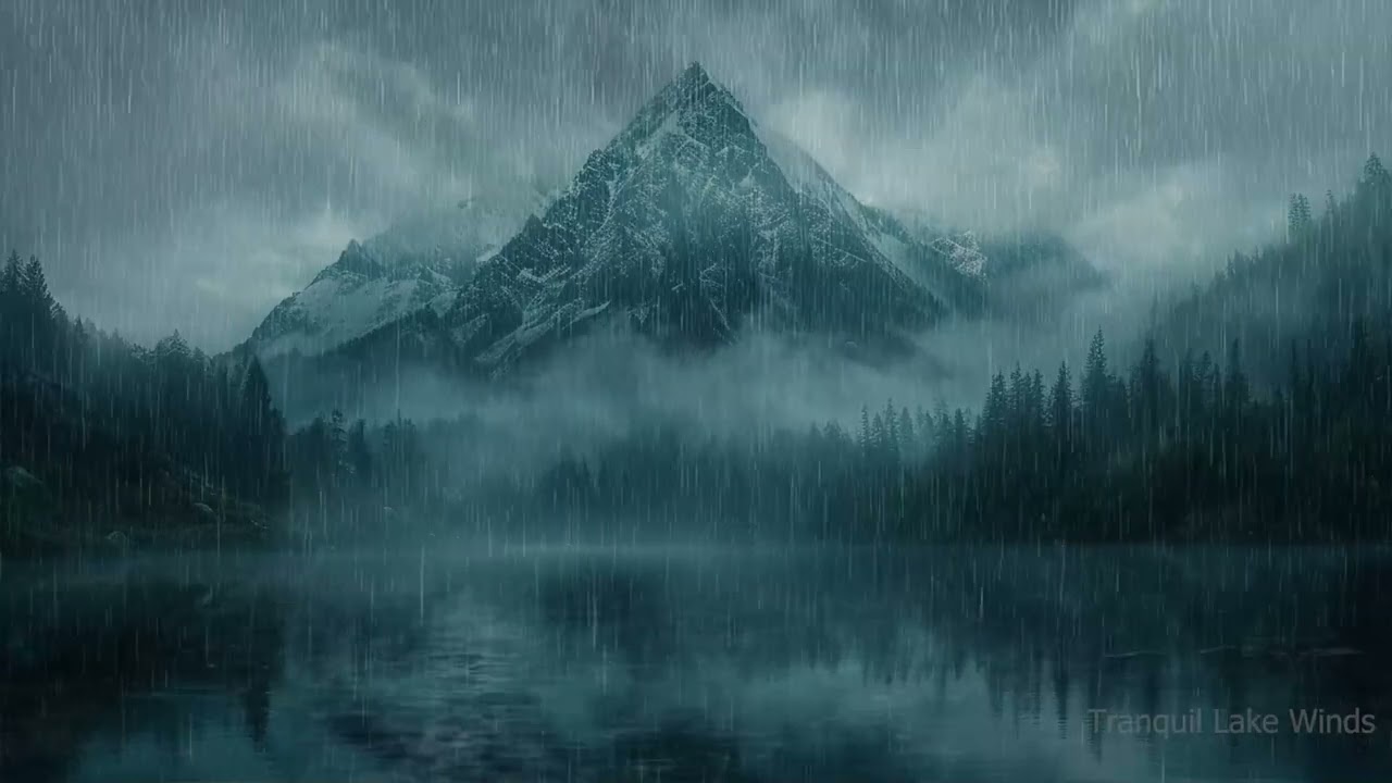 Gentle Rain & Wind on a Misty Lake – Ambient Water Journey for Focus, Reading, and Meditation