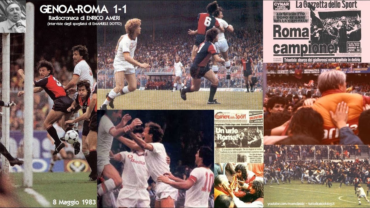 Genoa-Roma 1-1 (8/5/1983) Radiocronaca di Enrico Ameri - Roma Campione d'Italia 1982/1983