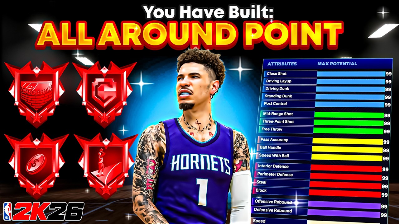 ЛУЧШИЙ СТИЛЬ РАЗЫГРЫВАЮЩЕГО ПОЛУБОГА ростом 201 см в NBA 2K26 (без слабых мест + без ограничений ...