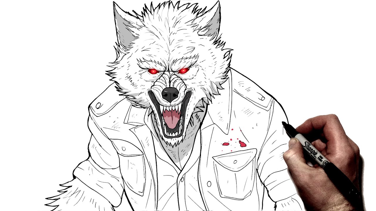 How to Draw A Werewolf | Step By Step | Halloween