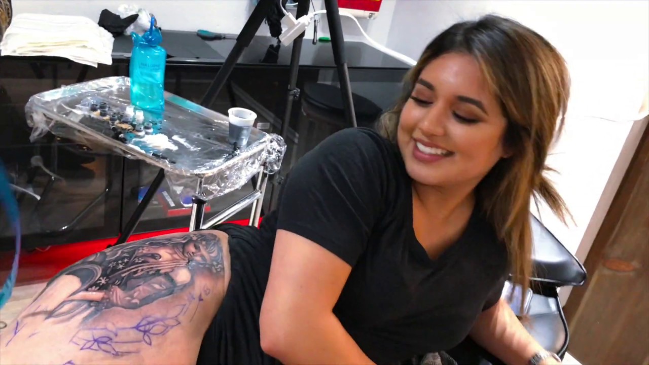 31. DOPE THIGH PIECE FULL DAY SESSION - iShine ink VLOG!