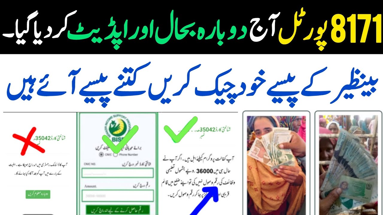 BISP Payment Check Ways | Bisp payment check by cnic | 8171 ke paise check | Benazir ke paise check
