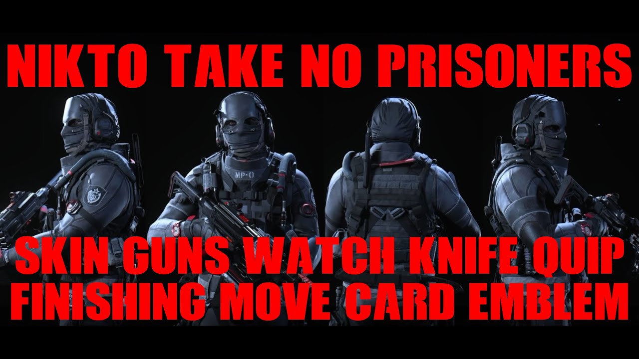 BRAND NEW Nikto Take No Prisoners - Call of Duty Modern Warfare