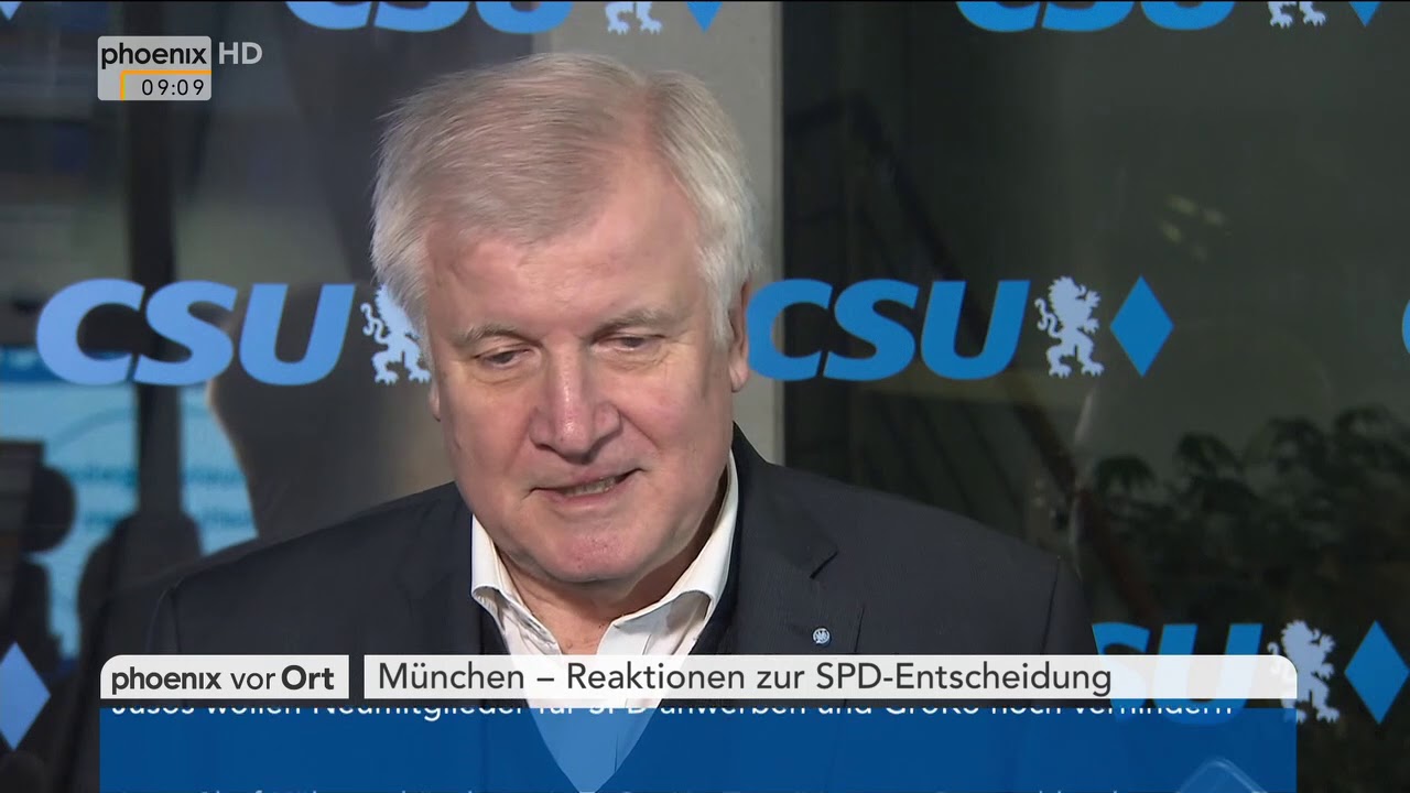 Statement von Horst Seehofer zum Parteitag der SPD am 21.01.18
