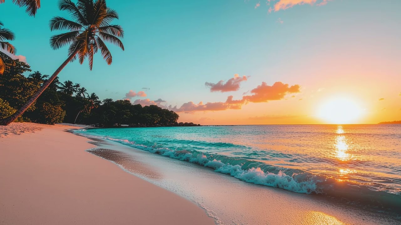 Evening on a Tropical Beach 🌅 Ambient Music for Relaxation, Calm & Focus