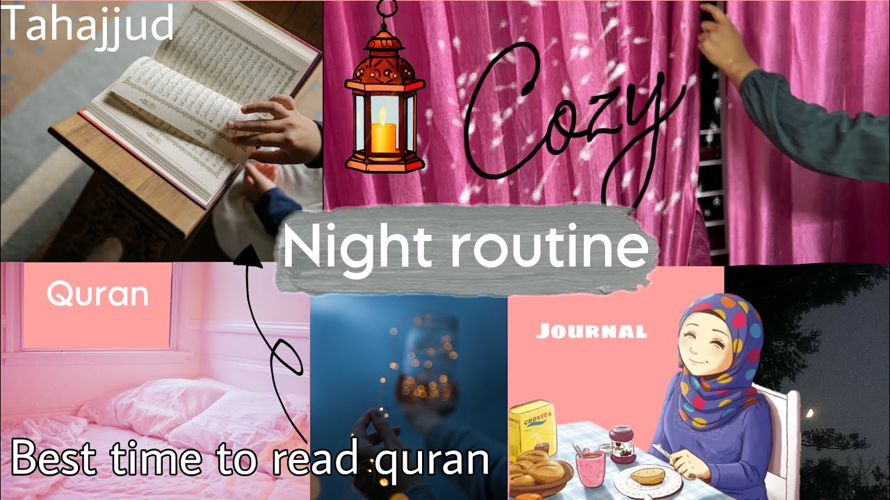 How to get time to read quran daily/quran ഓതാൻ നല്ല സമയം/muslimah night routine/skin care/productive