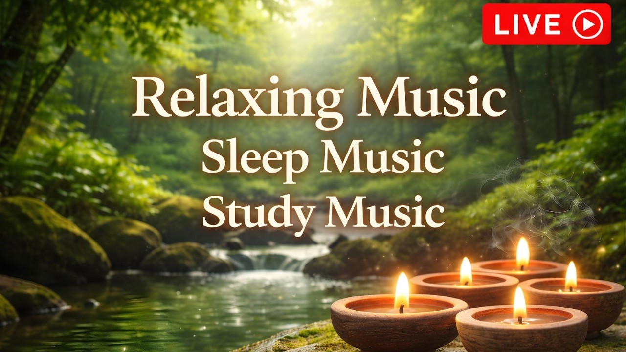 Relaxing Music Live 🌙 Sleep Music | Study Music | Deep Sleep Music | Calming Piano & Stress Relief