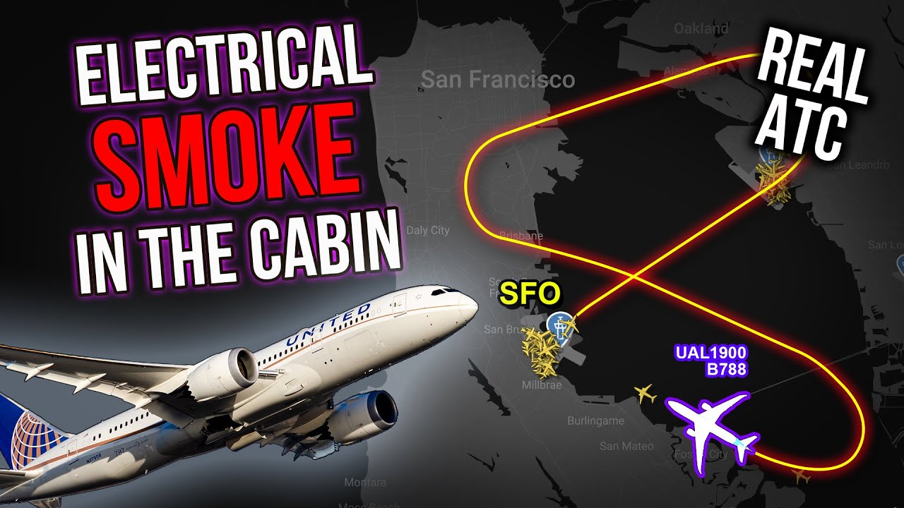 SMOKE DURING CLIMB. United Airlines Boeing 787 declares emergency. REAL ATC
