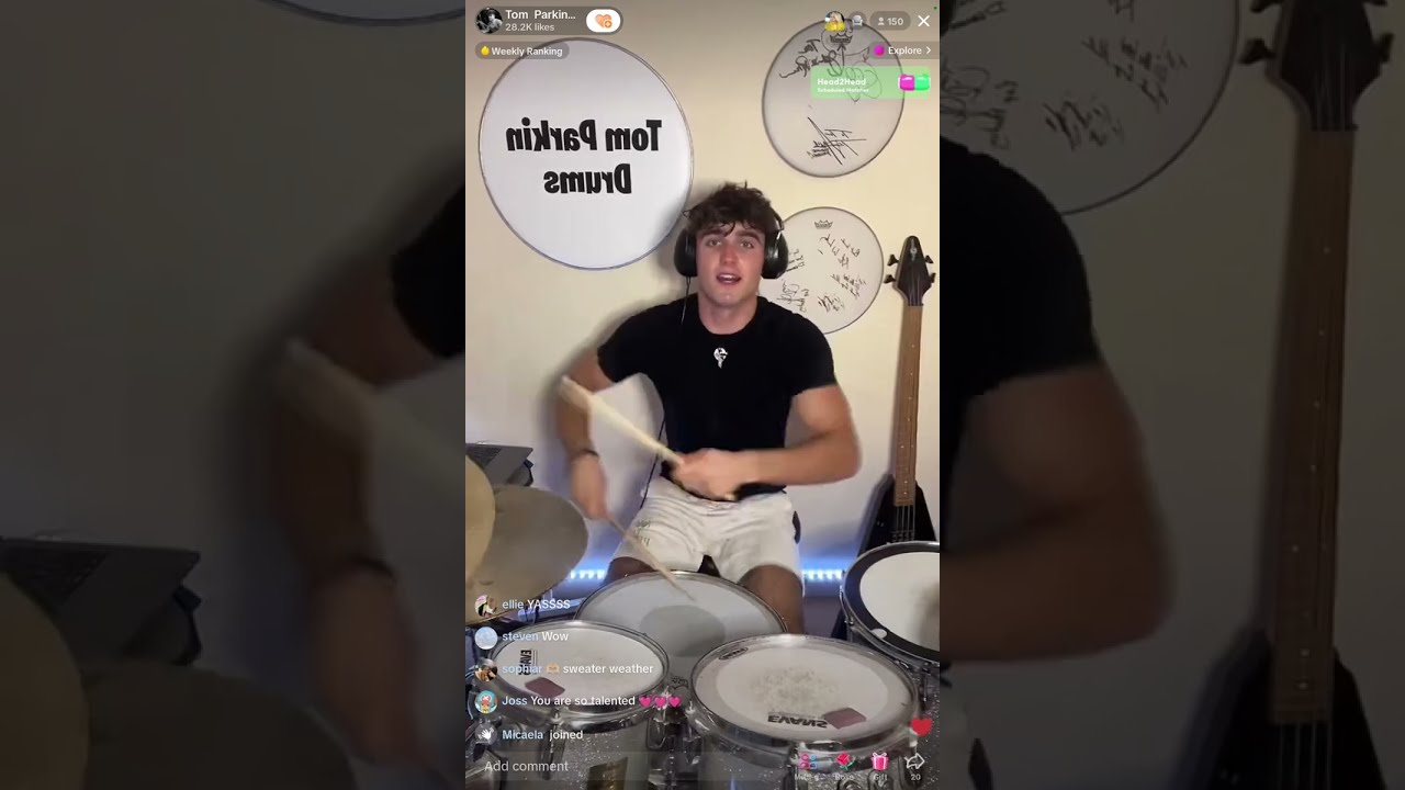 Tom Parkin Drums TikTok Live | 30th September 2023