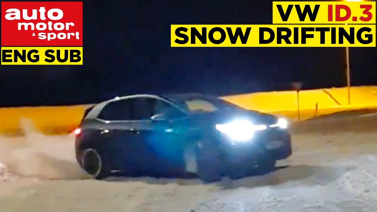 VW ID.3 SNOW DRIFTING
