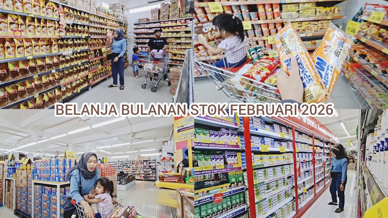 Belanja bulanan stok Februari 2026 | Grocery shopping