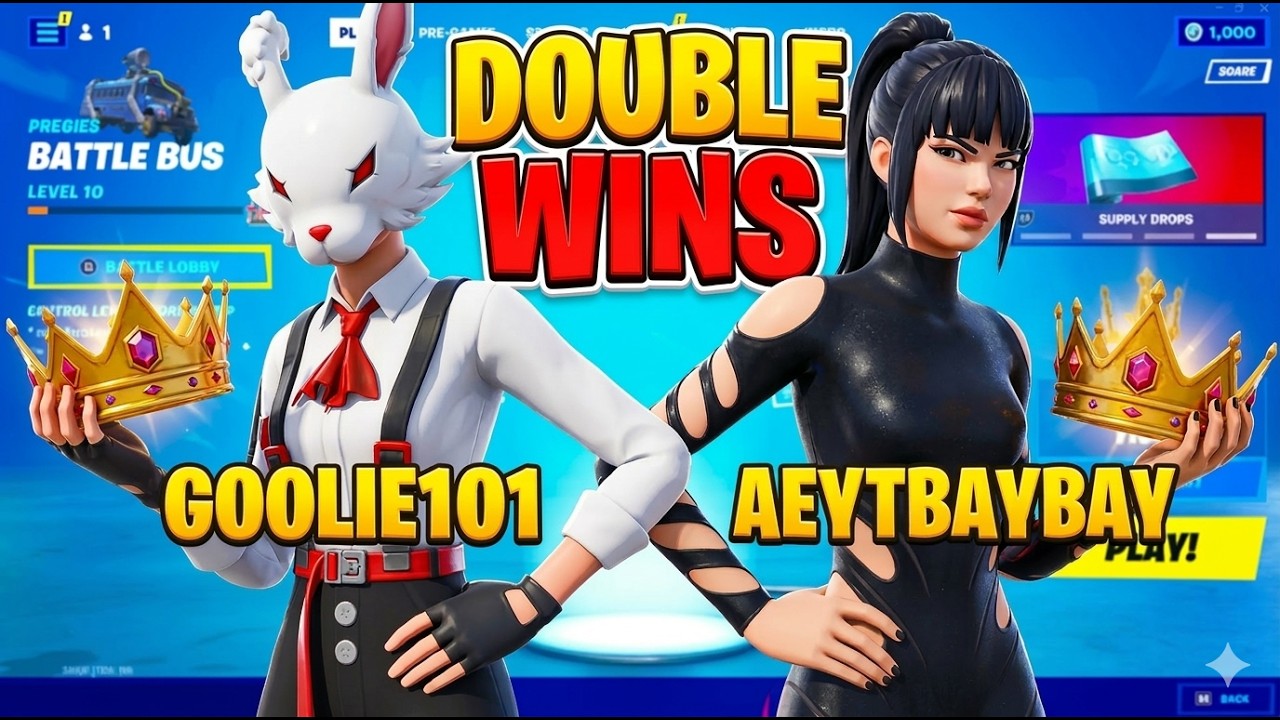 Back to back wins with AeyTBayBay in Fortnite