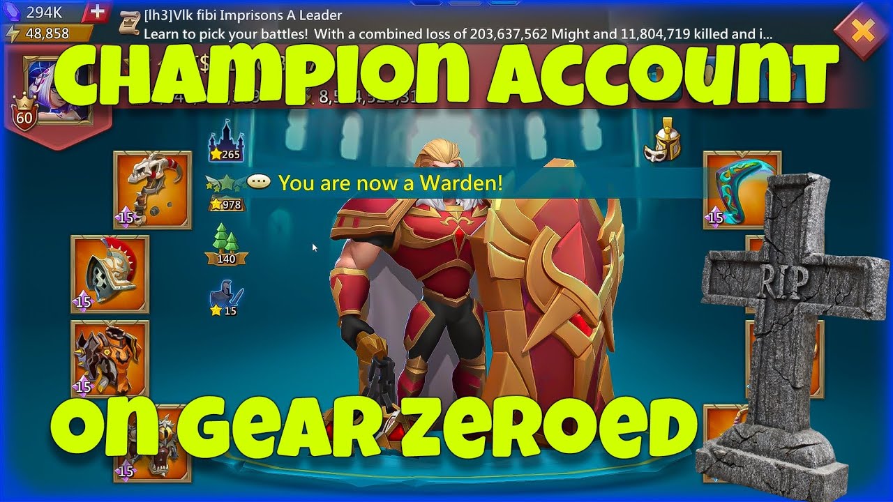 Lords Mobile - Mythic champion account are getting zeroed. Hard targets are under attack