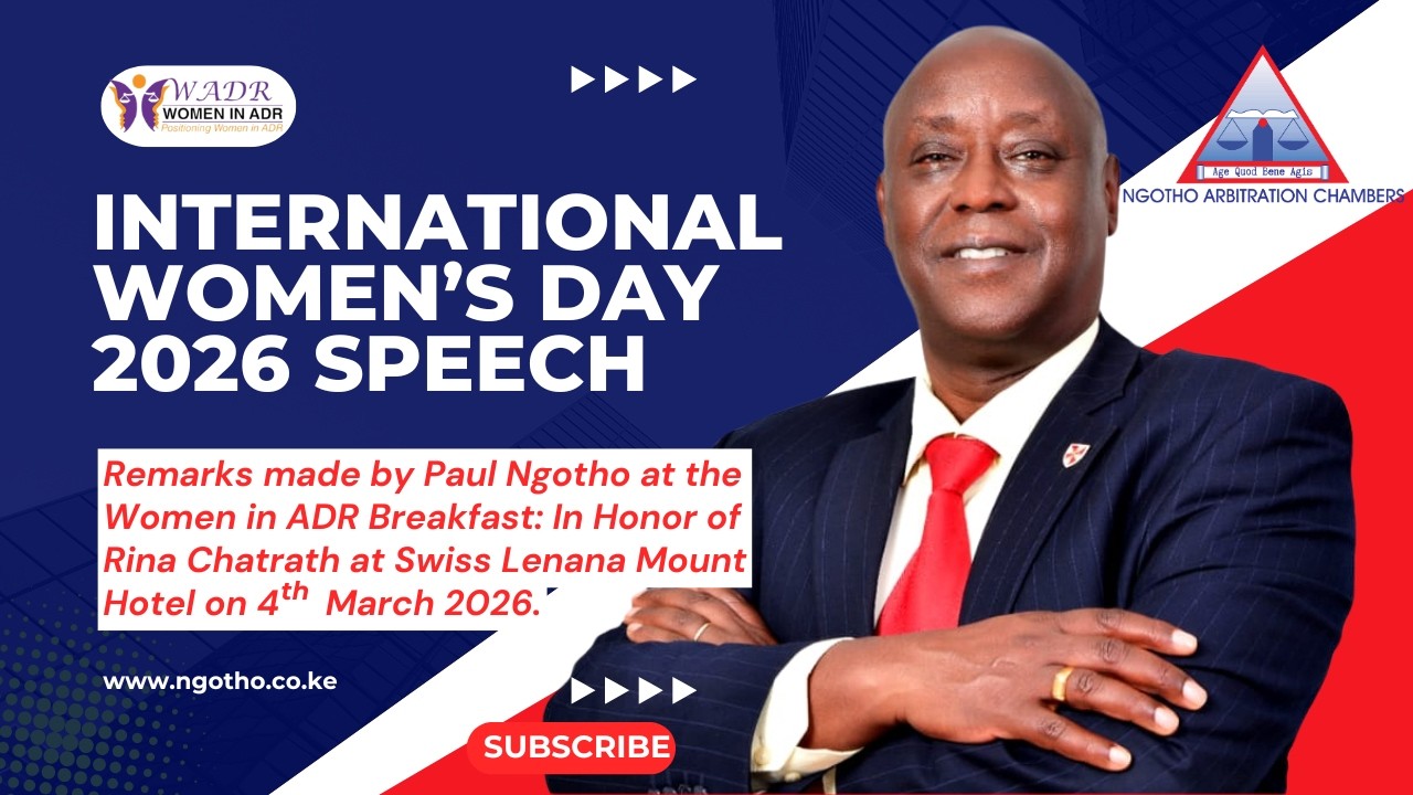 ADR Women’s Narrative (Paul Ngotho's Women's day 2026 speech)