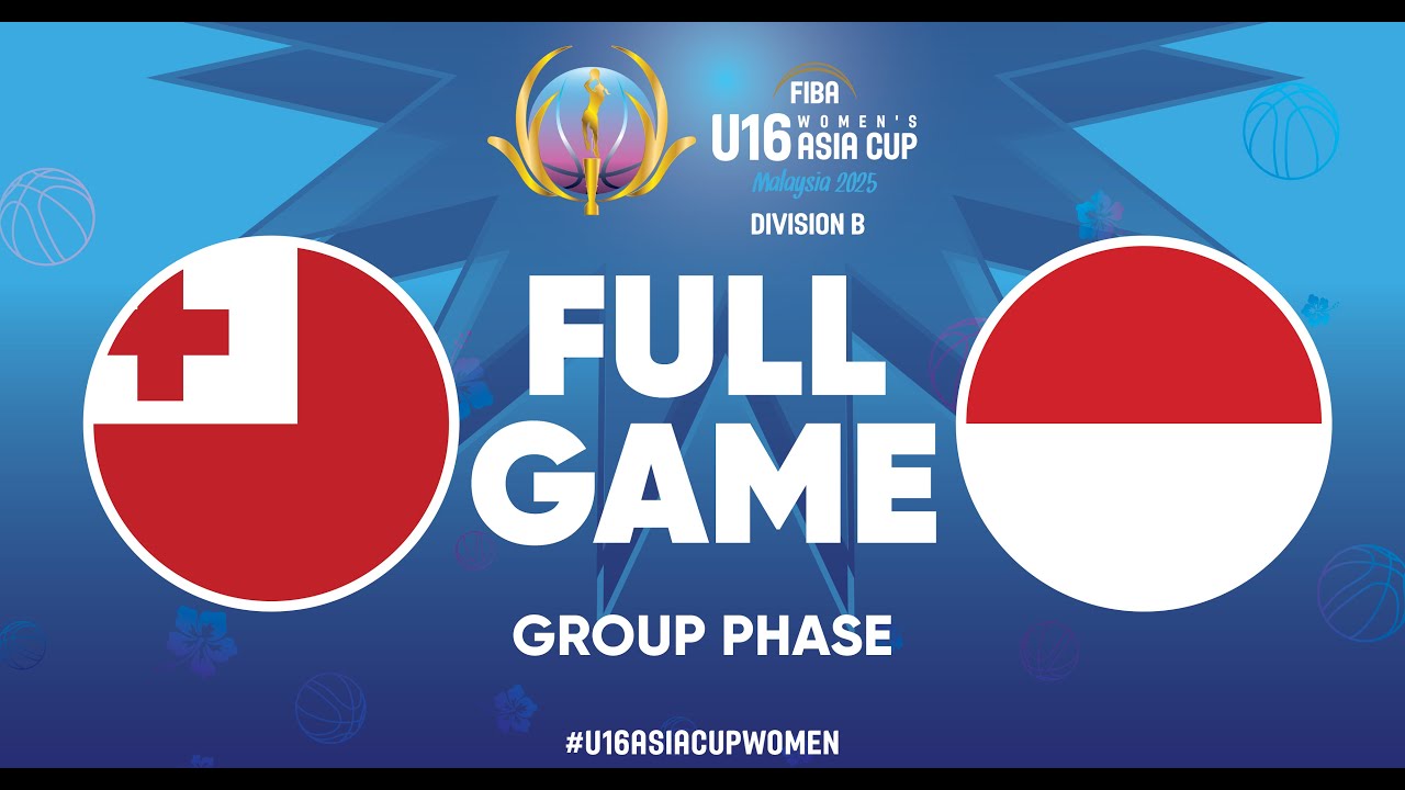 Group Phase | Tonga v Indonesia | Full Basketball Game | FIBA U16 Women's Asia Cup 2025 - Division B