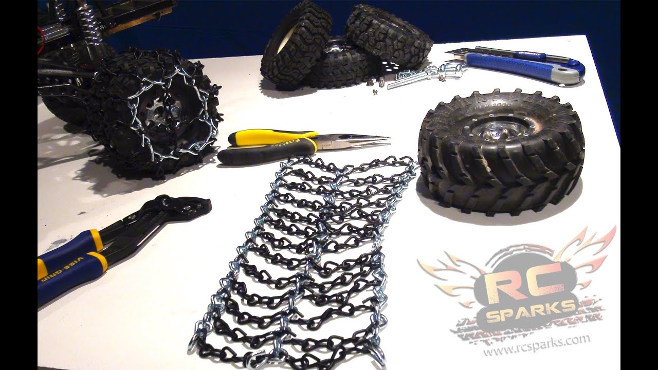 RC ADVENTURES - Cheap Tire Chains - Tutorial - How To DIY - Snow, Ice, Mud, Bogging