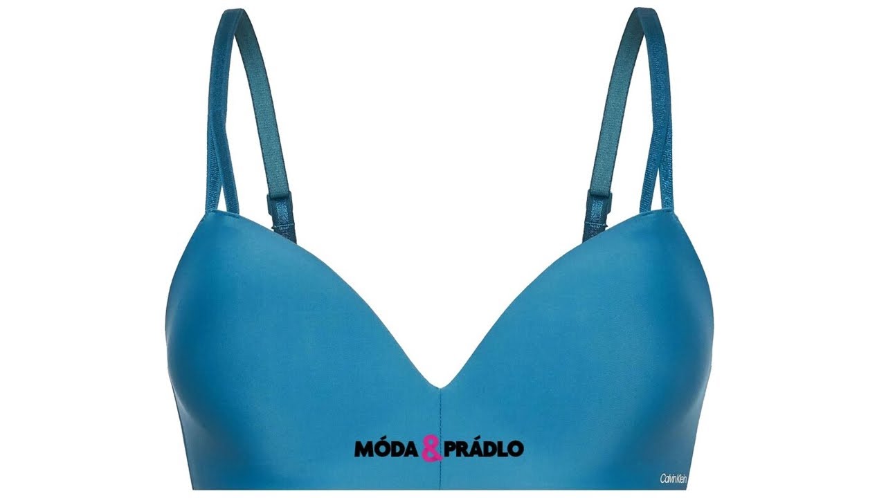 Push-up podprsenka bez kostic Calvin Klein QF6017E petrol