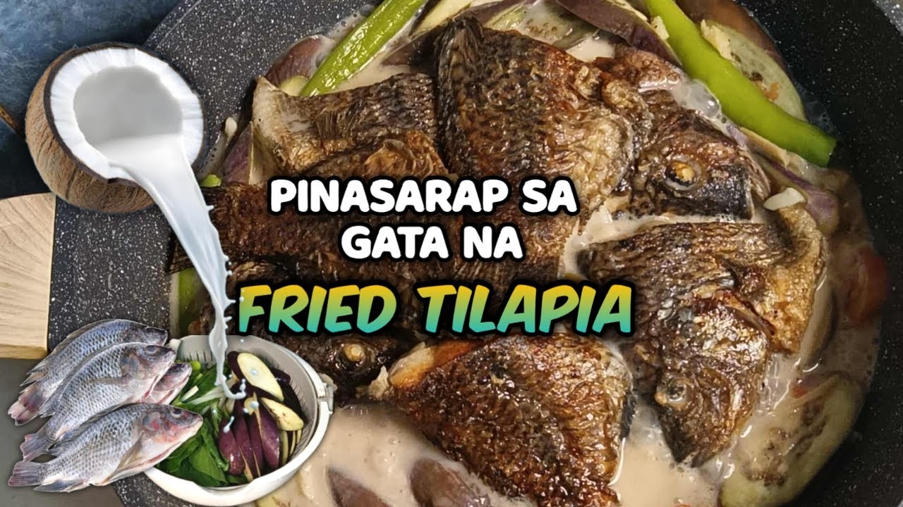 Гинатаанг жареная тилапия 😋😋 | Идеи домашнего блюда Пиной