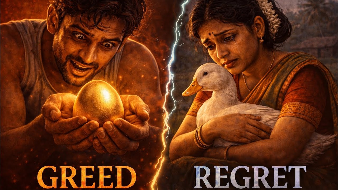 బంగారు గుడ్డు పెట్టే బాతు- అత్యాశ రామయ్య #story #kidsstory #moralstory #telugu 