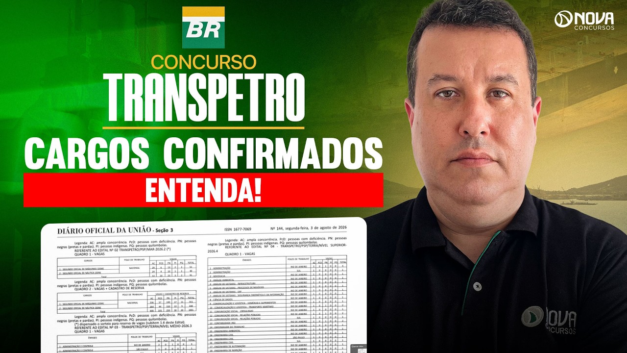 Concurso Transpetro 2026 | Todas as novidades dos cargos confirmados! 📄🔥