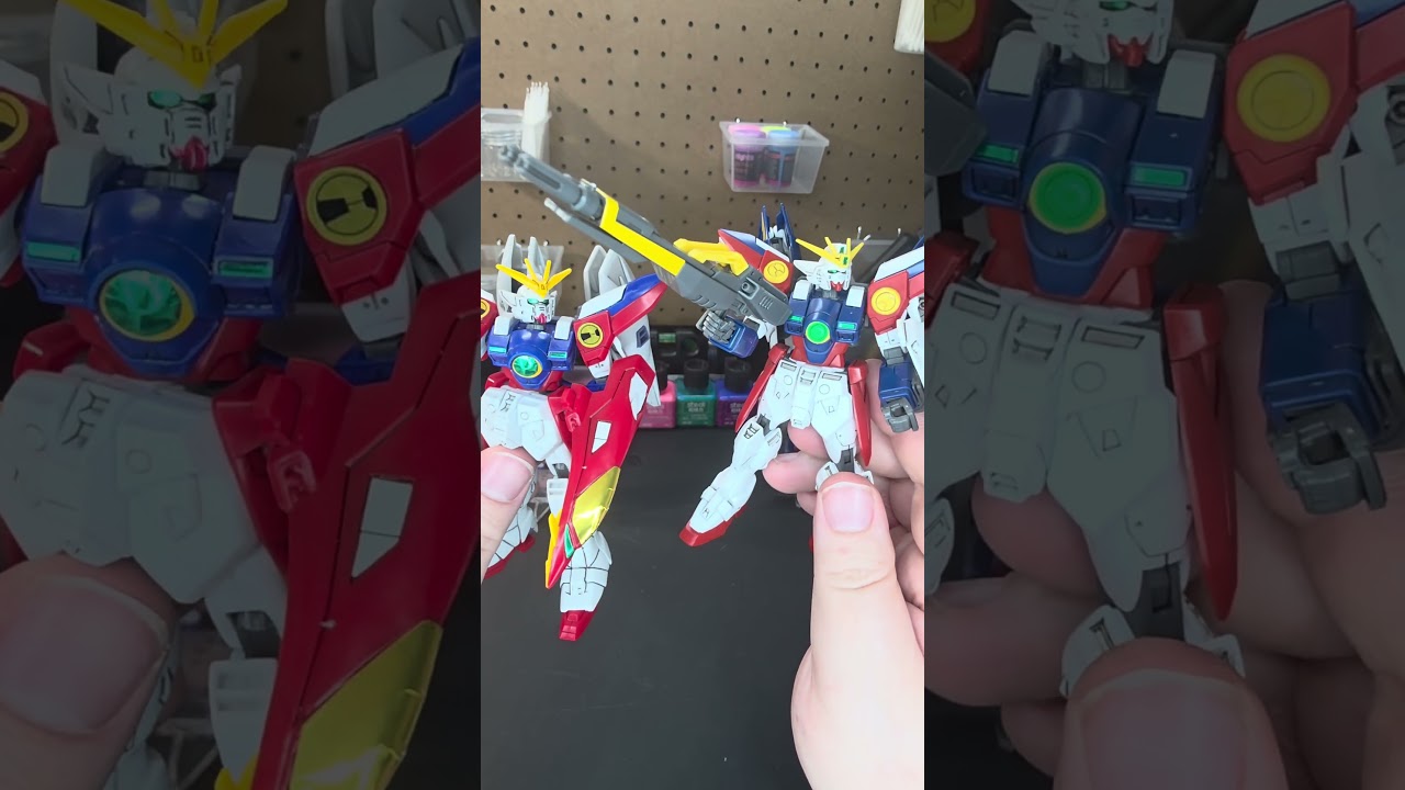 Old and New Wing Zero Gundam from the early 2000s and 2027