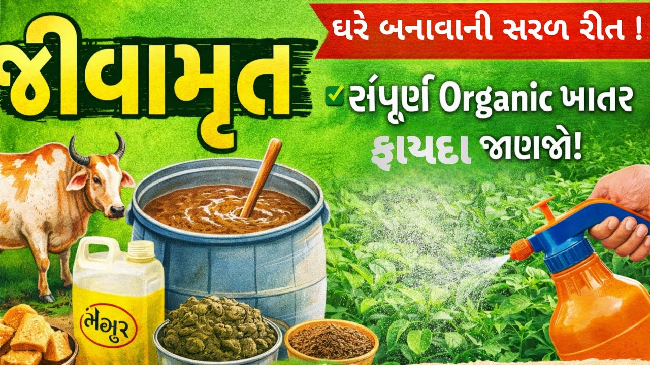 ઘરે બનાવો જીવામૃત | 100% ઓર્ગેનિક ખાતર | ઓછા ખર્ચે વધારે ઉત્પાદન