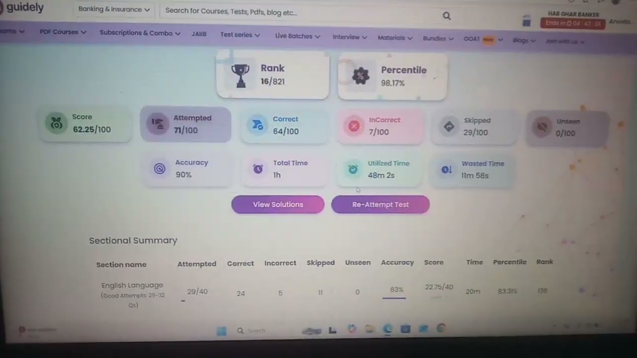sbi po guidly mock [ 95+% ]