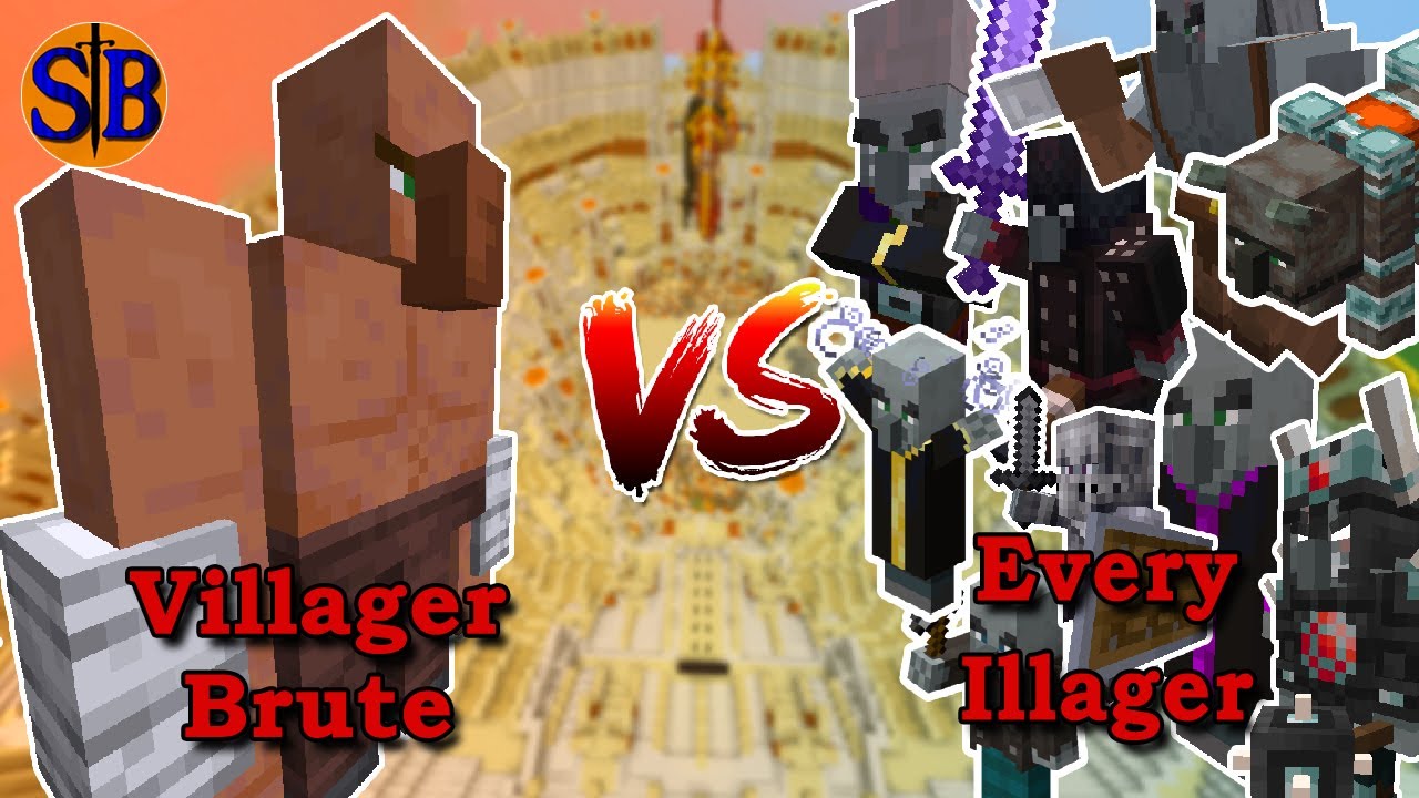 Brute Villager vs every Illager | Minecraft Mob Battle