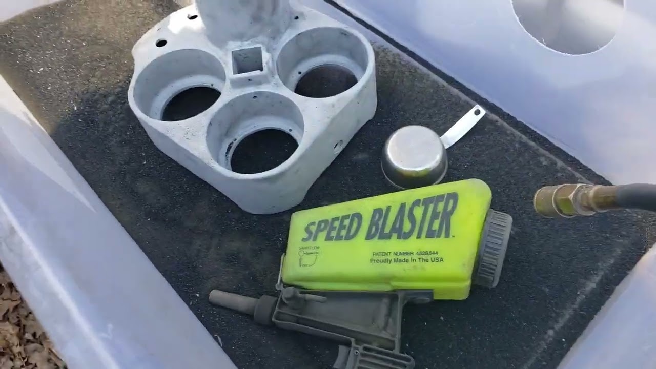 Media blast and paint cast aluminum