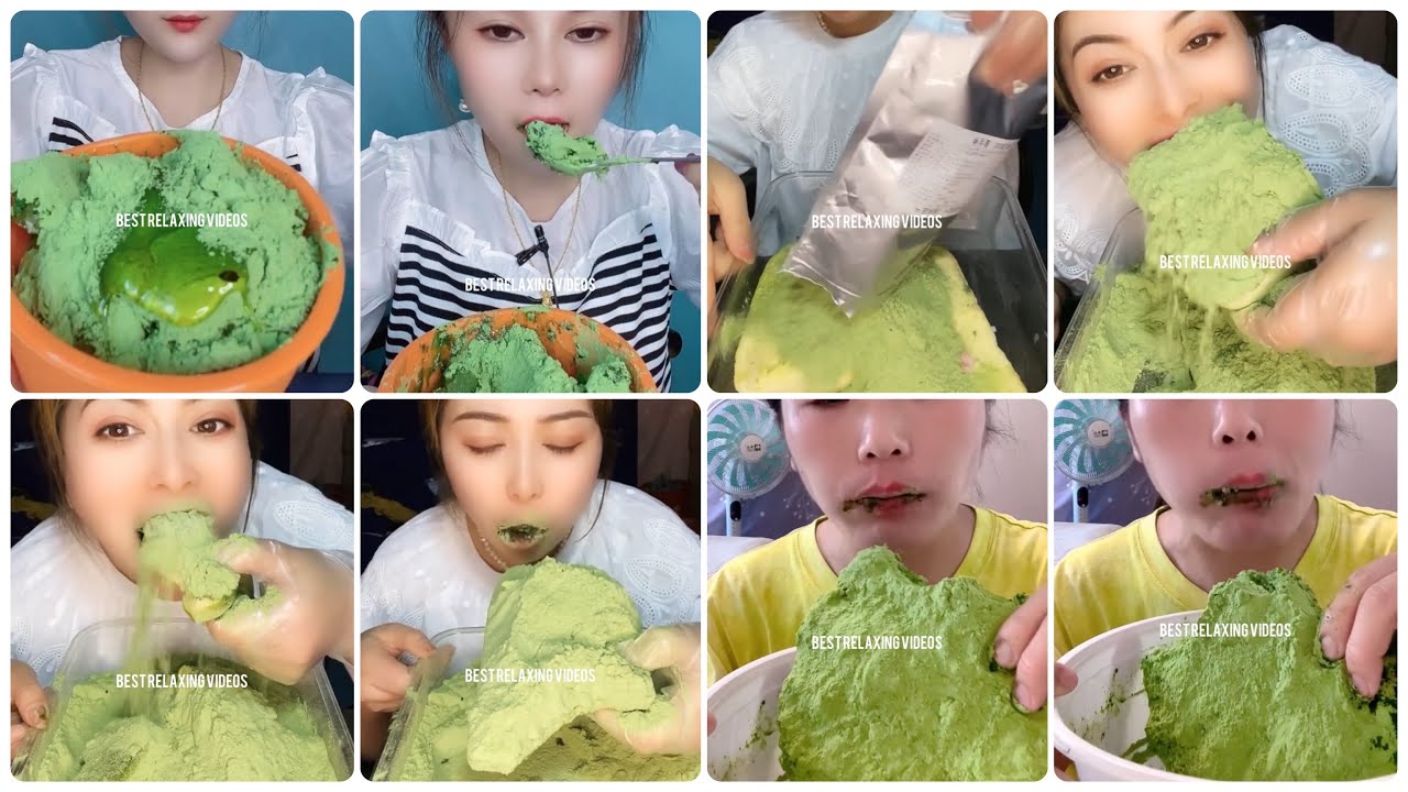 [ASMR] MATCHA MUKBANG 🍵 & HEAVY MATCHA ICE EATING BY QUEEN & MATCHA PASTE EATING 💚& MATCHA ÄTER 3
