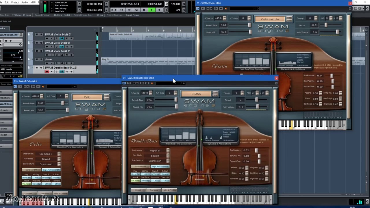 Audio Modeling Swam Violin (string quartet) original composition