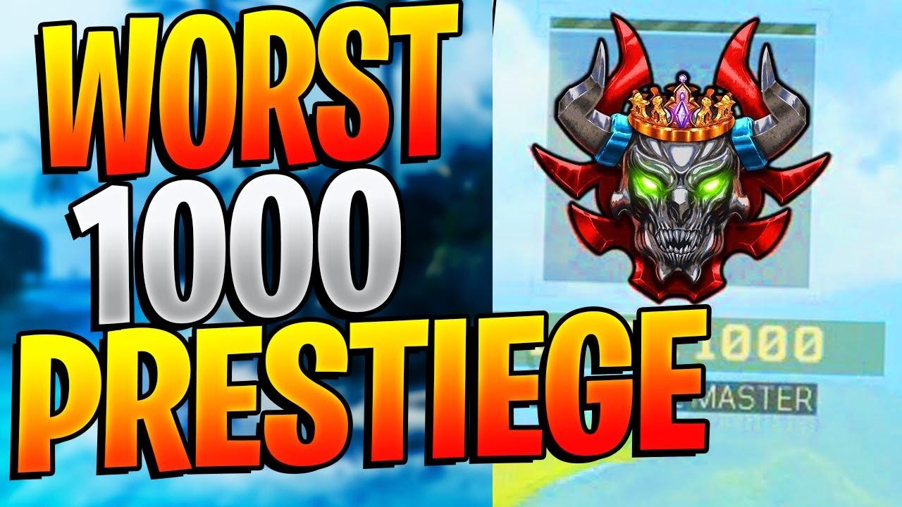 The Worst Level 1000 PRESTIGE MASTER in COD History...
