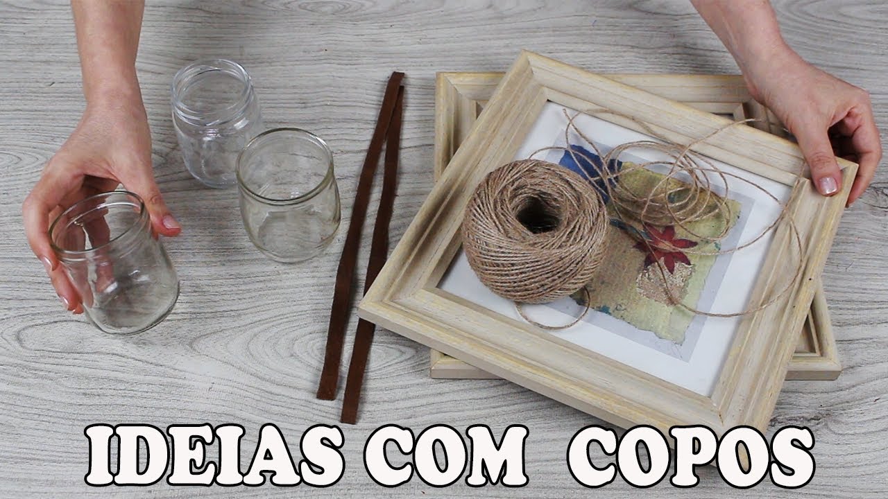 3 IDEIAS INCRÍVEIS COM COPOS DE VIDRO E CORDA DE SISAL