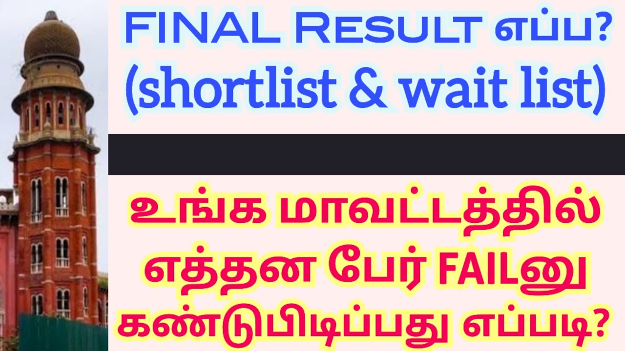 Court exam selected shortlist, wait list and district wise absent, fail details 👌