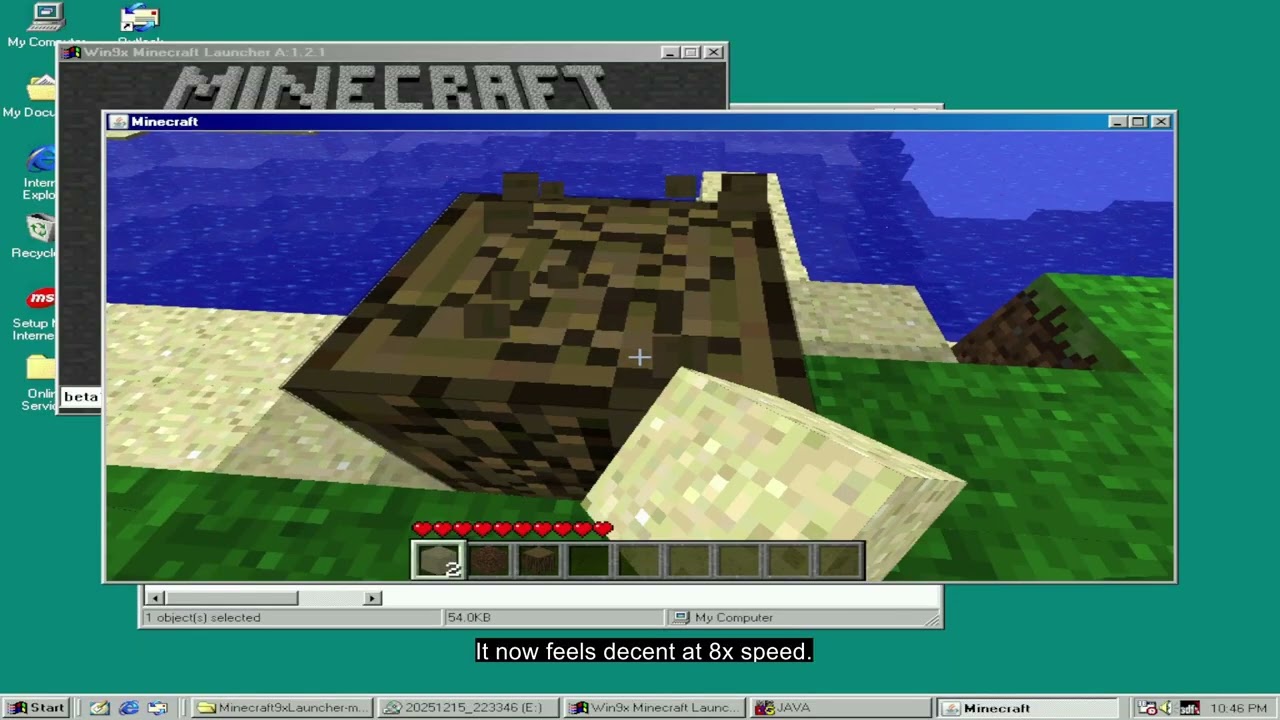 Minecraft in Windows 98 AND PCem emulator