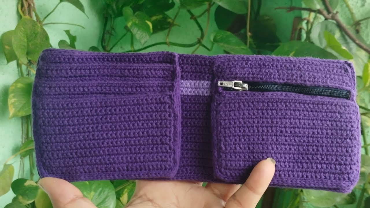 How to crochet men's wallet 🧶🔥🫰🏻 #crochet #menswallet #crochetpattern #handmade