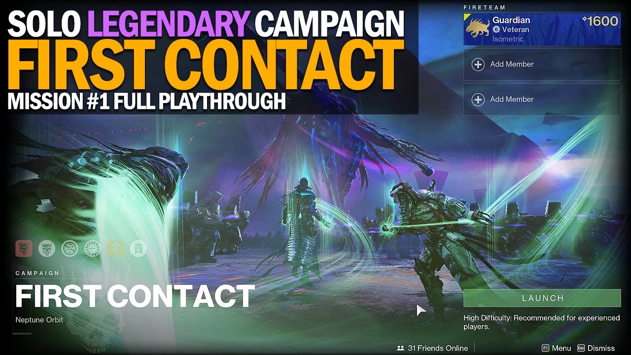 Solo Legendary Lightfall Campaign - Mission #1 