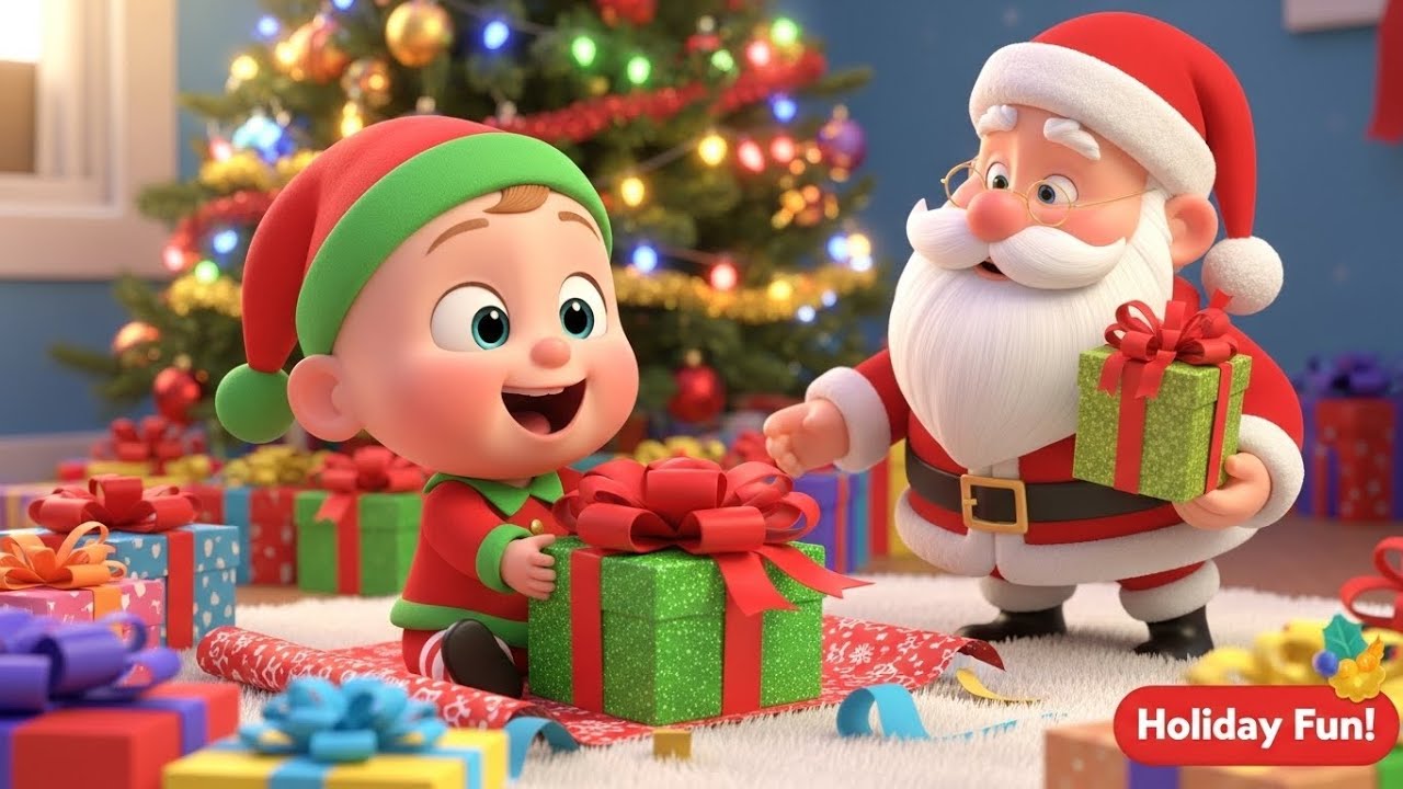Festive Holiday Song 🎁 | Cute Christmas Song for Babies & Toddlers