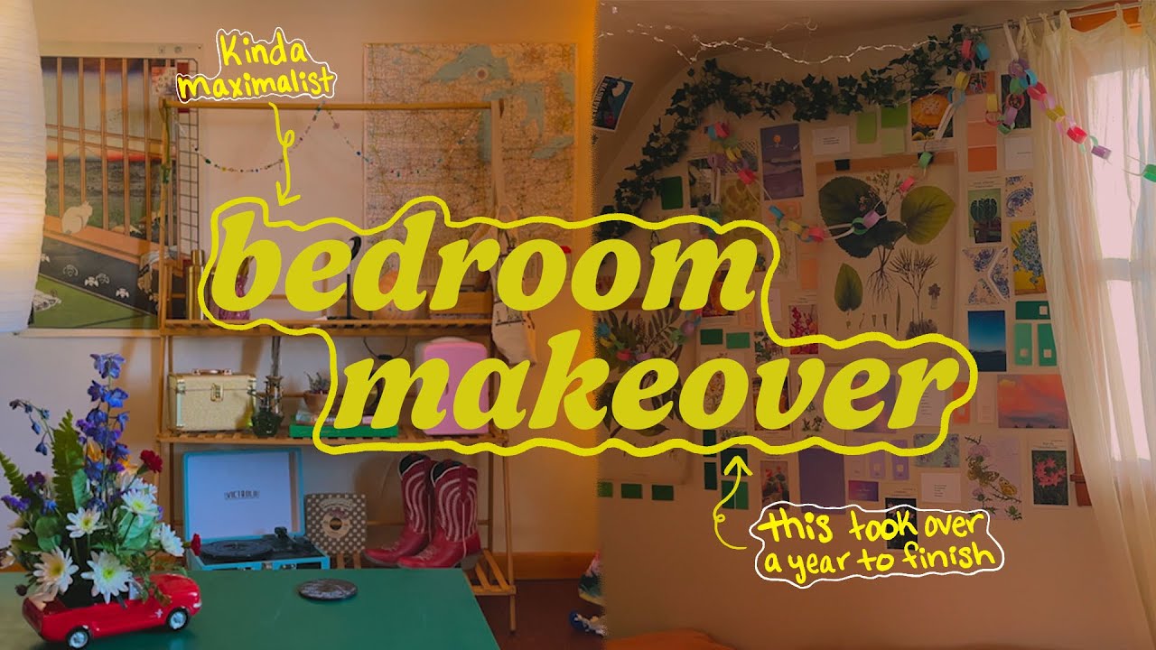 Colorful & extreme bedroom makeover 2023 (kinda maximalist aesthetic)✨🎨🌿 || Growing Up Ep. 7