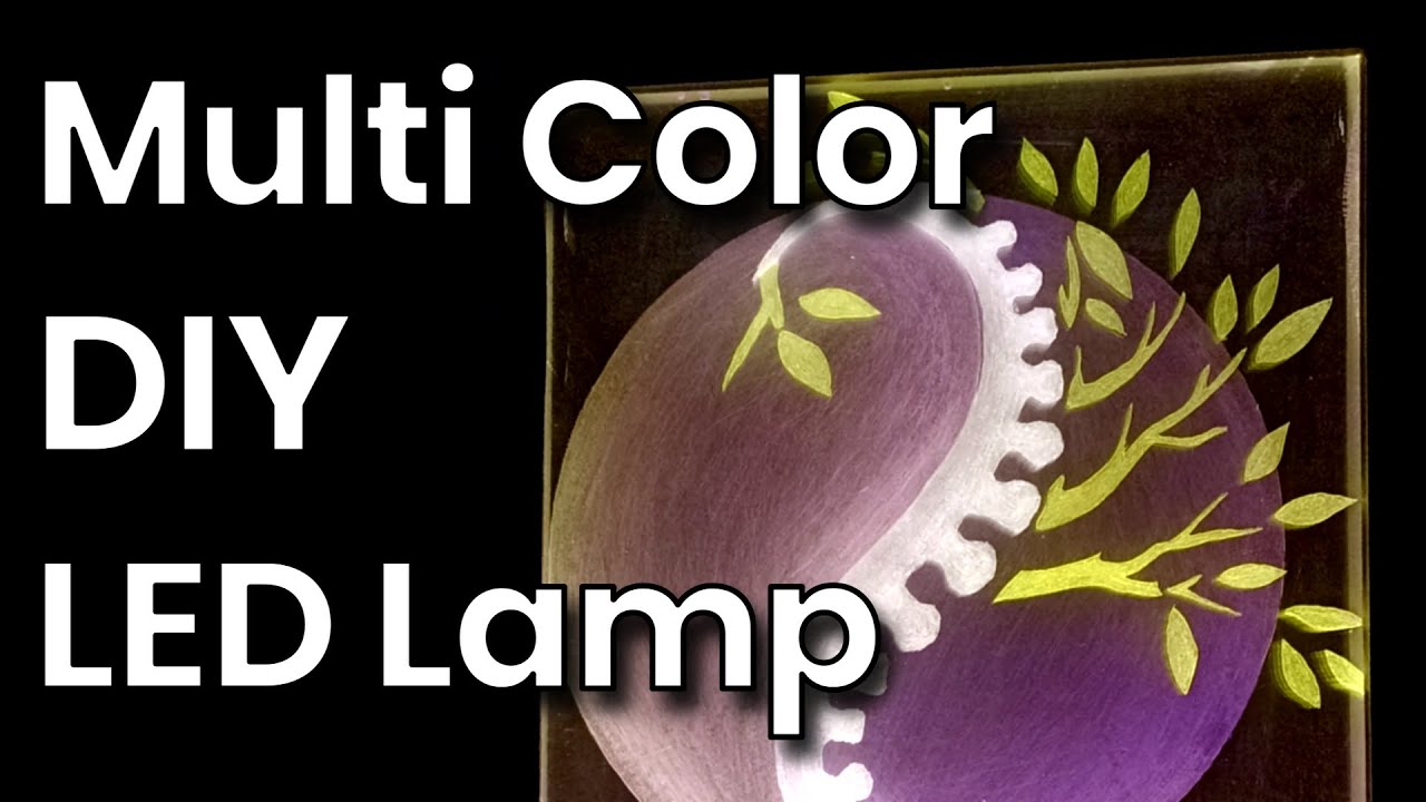 #245 DIY Acrylic LED Light / AMAZING HACK / Multi Color Effect using White Fairy Lights Only / CHEAP