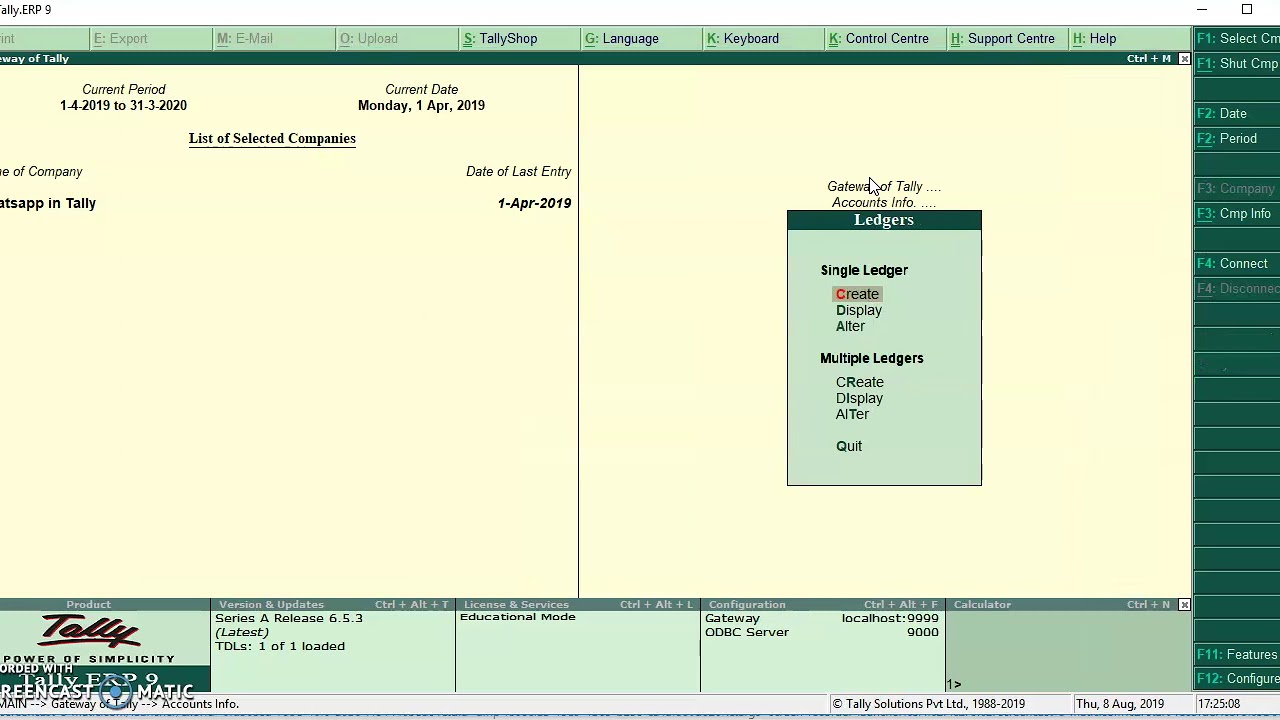 WhatsApp in Tally.ERP9