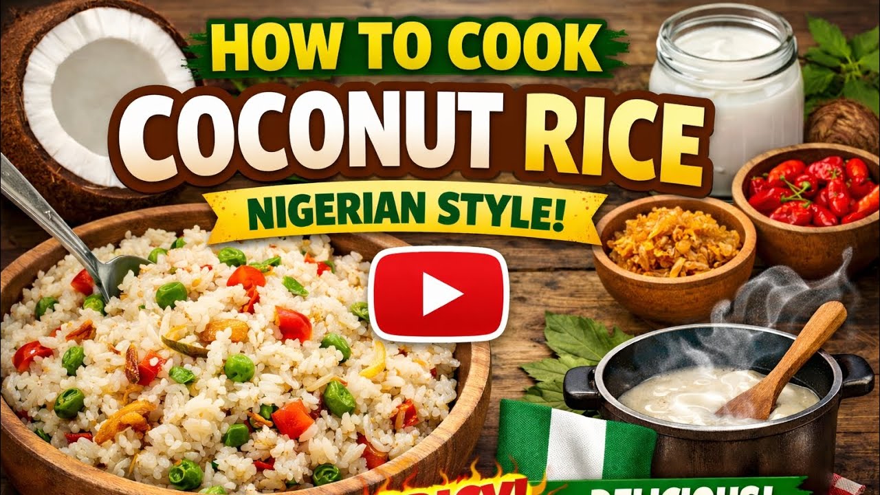Nigerian Coconut Fried Rice Recipe | Spicy & Flavourful