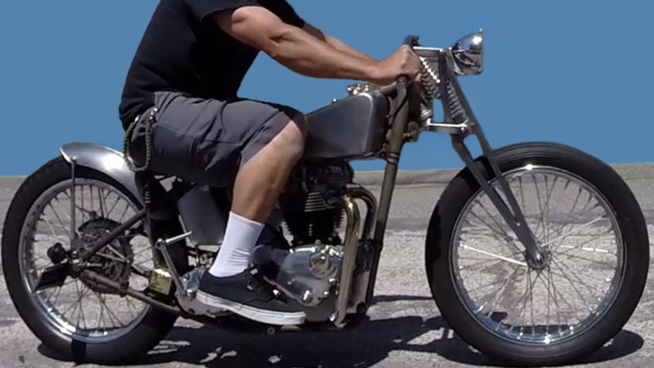 Triumph TR6 Boardtrack Style 1950 года, трекер для доски GoPro Hero 3+