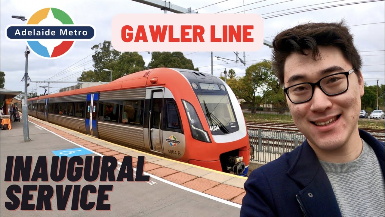 Adelaide’s new Gawler rail line opening day - catching the first electric train to Gawler Central