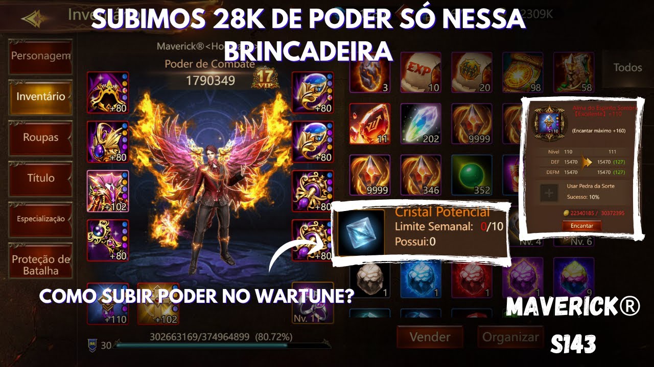Subimos 28k de poder só nessa evolução